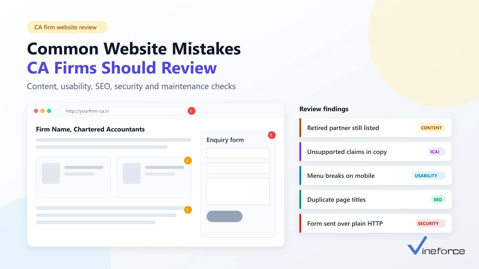 Common Website Mistakes CA Firms Should Review